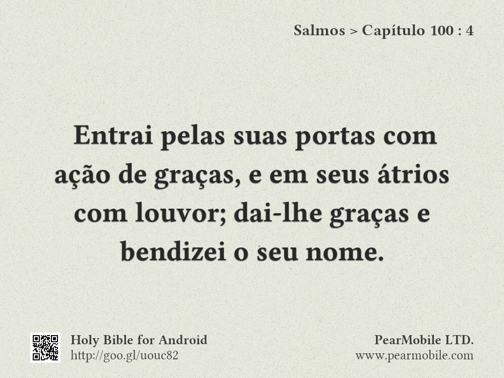 Salmos, Capítulo 100:4